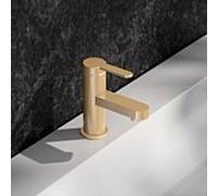 KEUCO IXMO Mitigeur monocommande de lavabo plat 59504253100 saillie 89mm, sans garniture de vidange , laiton brossé