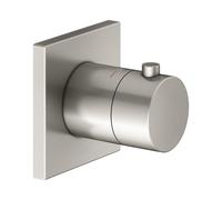 KEUCO IXMO Mitigeur thermostatique encastré, rosace carrée, 59553050002, Couleur: nickel brossé