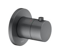 KEUCO IXMO Mitigeur thermostatique encastré, rosace ronde, 59553130001, Couleur: Chrome noir brossé