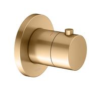KEUCO IXMO Mitigeur thermostatique encastré, rosace ronde, 59553250001, Couleur: Laiton brossé