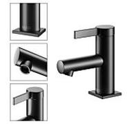 Keuco IXMO Pure 60 Black Selection mitigeur lavabo 59504371100 sans garniture de vidange , noir