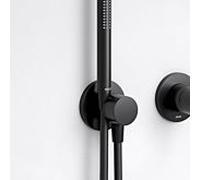 Keuco IXMO Pure Black Selection Inverseur à 2 voies 59556370201 encastré, support de douche, poignée Pure, rond, noir mat