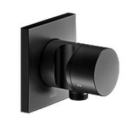 Keuco IXMO Pure garniture set 59548370202 UP inverseur à 3 voies, carré, raccord de tuyau/support de douche, noir mat