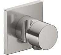 Keuco IXMO Pure mitigeur à encastrer 59541070202 finition acier inoxydable, installation encastrée, carré, raccord de tuyau/support de douche