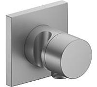 Keuco IXMO Pure mitigeur à encastrer 59541170202 finition aluminium, installation encastrée, carré, raccord de tuyau/support de douche