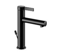 Keuco IXMO Pure mitigeur lavabo 59501371001 projection 125mm, avec garniture de vidage , rosace ronde, noir mat
