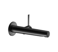 Keuco IXMO Black Selection mitigeur lavabo 59516371101 Saillie 219 mm, noir mat, montage mural, rosace ronde