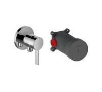 KEUCO Mitigeur de douche encastré IXMO Solo – chrome, rosace ronde, raccord pour flexible
