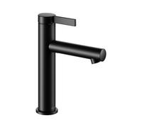 KEUCO IXMO Pure Mitigeur monocommandé pour lavabo 130, sans vidage à tirette, saillie 125mm, 59501371101, Couleur: Noir Mat