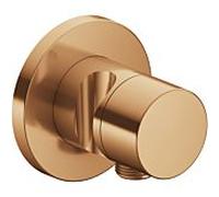 Keuco IXMO Robinet d'arrêt Pure 59541030201 bronze brossé, installation encastrée, rond, raccord de tuyau et support de douche