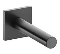 KEUCO IXMO Bec déverseur pour baignoire, rosace carrée, saillie 130mm, 59545130002, Couleur: Chrome noir brossé
