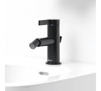 KEUCO – Mitigeur de bidet IXMO Pure 59509371000, saillie 110 mm, vidage à tirette, noir mat