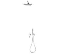 Keuco IXMO Set de douche 3 59651010301 mitigeur monocommande rond avec support de douche et douche de tête, chromé