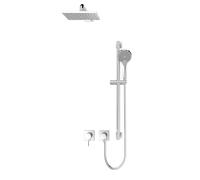 KEUCO IXMO Set de douche 6 Mitigeur monocommandé, 2 consommateurs, barre de douche et pomme de douche, rosace carrée, 59651010602