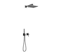 Keuco IXMO - Set de douche à encastrer, 25x25 cm, noir mat 59603370002