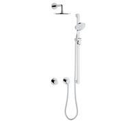 Keuco IXMO - Set de douche avec thermostat à encastrer, diamètre 25 cm, chrome 59605010001