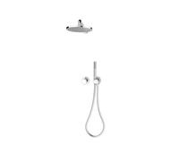 Keuco IXMO - Set de douche avec thermostat encastré, avec corps d’encastrement, diamètre 25 cm, chrome 59653010701