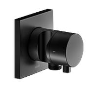 Keuco Ixmo set de finition 59557371202 vanne d'arrêt/inverseur à 2 voies dissimulée, support de douche, carré, noir mat