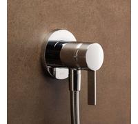 KEUCO Mitigeur de douche encastré IXMO Solo – chrome, rosace ronde, raccord pour flexible