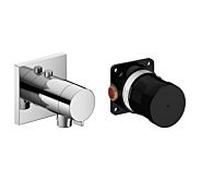 Keuco Ixmo solo set de finition 59554010022 chrome, raccord thermostatique, raccord de tuyau, carré
