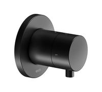 KEUCO Vanne d'encastrement IXMO 2 voies poignée Comfort avec arrêt rosace ronde 59557371001 Noir mat