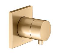 KEUCO IXMO Vanne d'inà encastrer pour 2 consommateurs avec poignée Comfort, sans arrêt, rosace carrée, 59556251002, Couleur: Laiton brossé