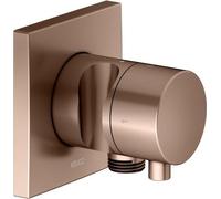 KEUCO IXMO Vanne d'inversion à encastrer 2 consommateurs, raccord de flexible, poignée Comfort et support de douche, avec arrêt, rosace carrée, 59557291202