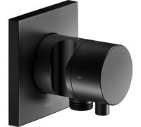 KEUCO IXMO Vanne d'inversion à encastrer 2 consommateurs, raccord de flexible, poignée Comfort et support de douche, avec arrêt, rosace carrée, 59557371202