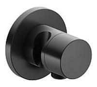 Keuco jeu de garnitures 59541130201 chrome noir brossé, raccord de tuyau / support de douche, poignée Pure, rond