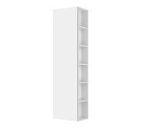 KEUCO X-LINE Armoires hautes, 1 porte, charnières à gauche, étagère latérale, 480x1750x300mm, 33132970001, Corps/Avant: Vulkanit décor mat / Vulkanit verre satiné