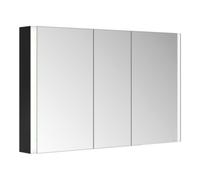 Keuco Keuco Armoire miroir 3 portes Somaris 120x71x12,7 cm, applique murale, noir mat Quantité:1