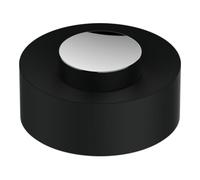 Keuco Keuco Couvercle en plastique Plan lo., Ø noir-gris, poignée finition acier inoxydable Quantité:1