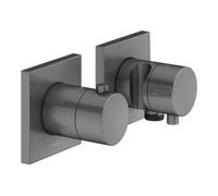 KEUCO Mitigeur thermostatique encastré Edition 11 51153131222 – 2 consommateurs, chrome noir brossé