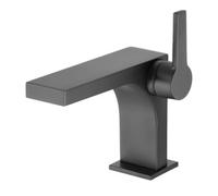 KEUCO Mitigeur lavabo Edition 11 – monocommande bec 136 mm sans vidage, chrome noir brossé