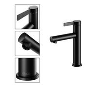 Keuco Keuco Mitigeur lavabo 130 IXMO Pure A 125mm, sans garniture vidage, rosace ronde, noir mat Quantité:1