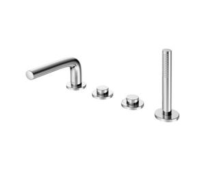 Keuco Keuco Robinet 4 trous baignoire Edition 400 BW montage en applique, 220 mm, chrome brossé mat Quantité:1