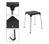 Keuco Axess - Tabouret de salle de bains, chrome/noir 35082010037