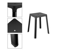 Keuco Axess - Tabouret de salle de bains, noir mat 35082370037