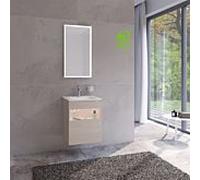 Keuco Meuble sous-vasque Stageline 32842180100 50 x 62,5 x 49 cm, décor cachemire, verre clair cachemire, avec électronique