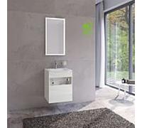 Keuco Meuble sous-vasque Stageline 32842300000 50 x 62,5 x 49 cm, décor blanc , verre blanc clair, sans électricité