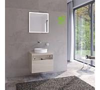 Keuco Meuble sous-vasque Stageline 32853180000 65 x 55 x 49 cm, décor cachemire, verre clair cachemire, sans électricité