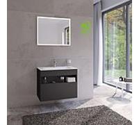 Keuco Meuble sous-vasque Stageline 32862970000 80 x 62,5 x 49 cm, décor vulcanite, verre vulcanite satiné, sans électricité
