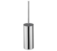 KEUCO MOLL kit Brosse WC, modèle à Poser, avec pièce d’Insertion en Plastique Anthracite et Brosse de Toilette avec Couvercle, métal chromé, Made in Germany, Porte-Brosse avec Brosse de Toilette