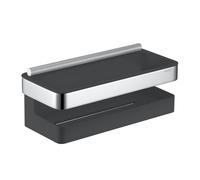 Keuco Moll panier porte-éponge 12759010001 chromé/anthracite, set en 3 parties, 24 x 11 cm