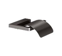 KEUCO Moll porte-papier toilette 12760350000 avec couvercle, titane brossé noir