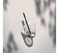 Keuco Moll porte-verre 12750019000 avec un verre en cristal, chromé