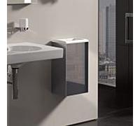 KEUCO Moll poubelle 12788010000 en acier inoxydable, 25 l, modèle mural, finition chromée/ blanc