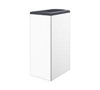 KEUCO Moll poubelle 12788010001 en acier inoxydable, 25 l, modèle mural, finition chromée/anthracite