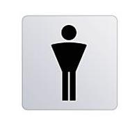 KEUCO PLAN plaque de porte symbole hommes, à coller, chromé, 14967010000
