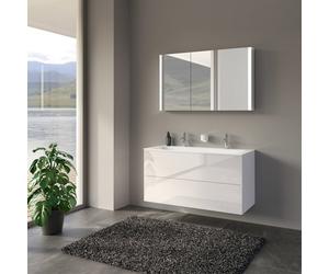 Keuco Paris Meuble avec plan vasque et armoire de toilette, 111503960007,